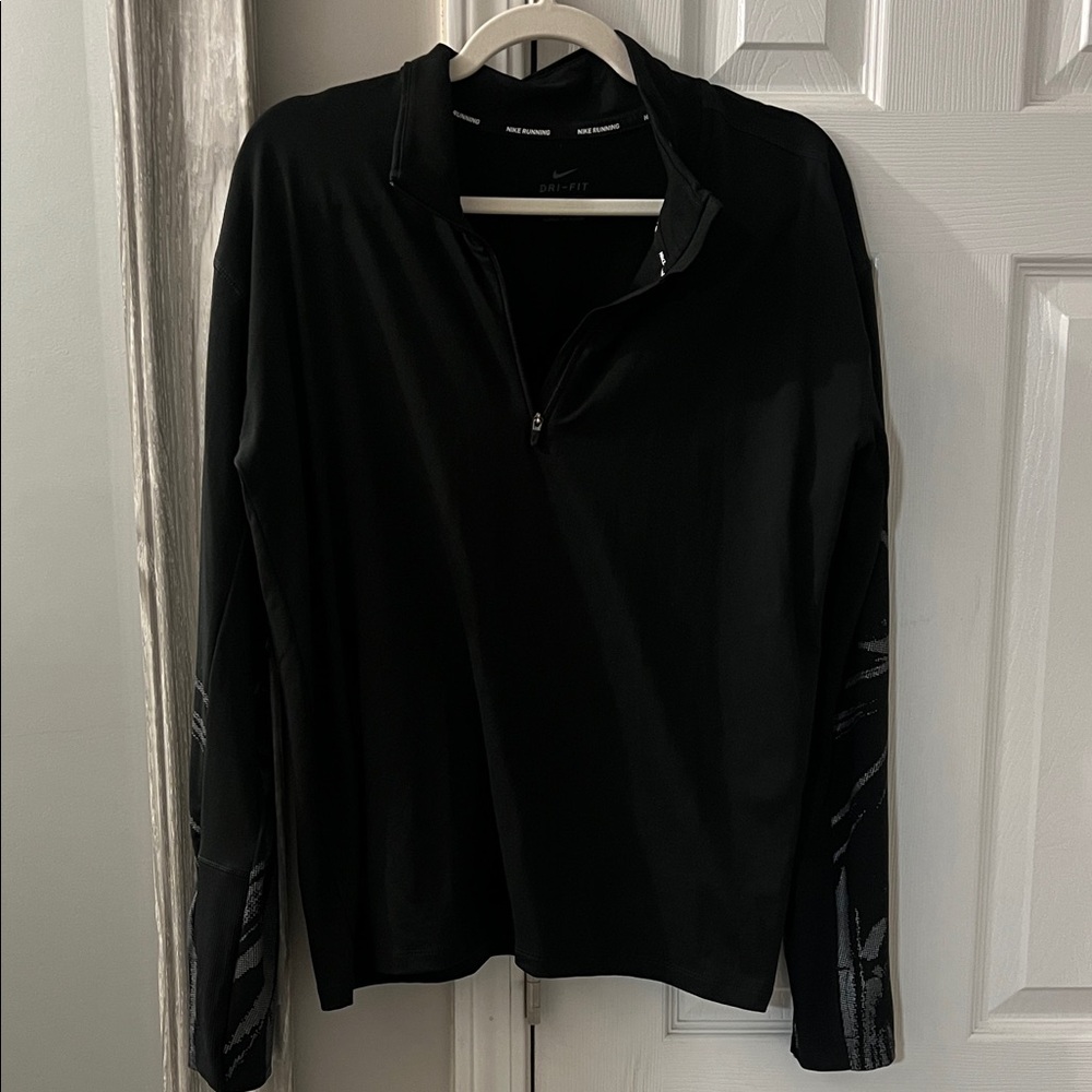 Nike Running Dri-FIT Black Quarter Zip Top - M